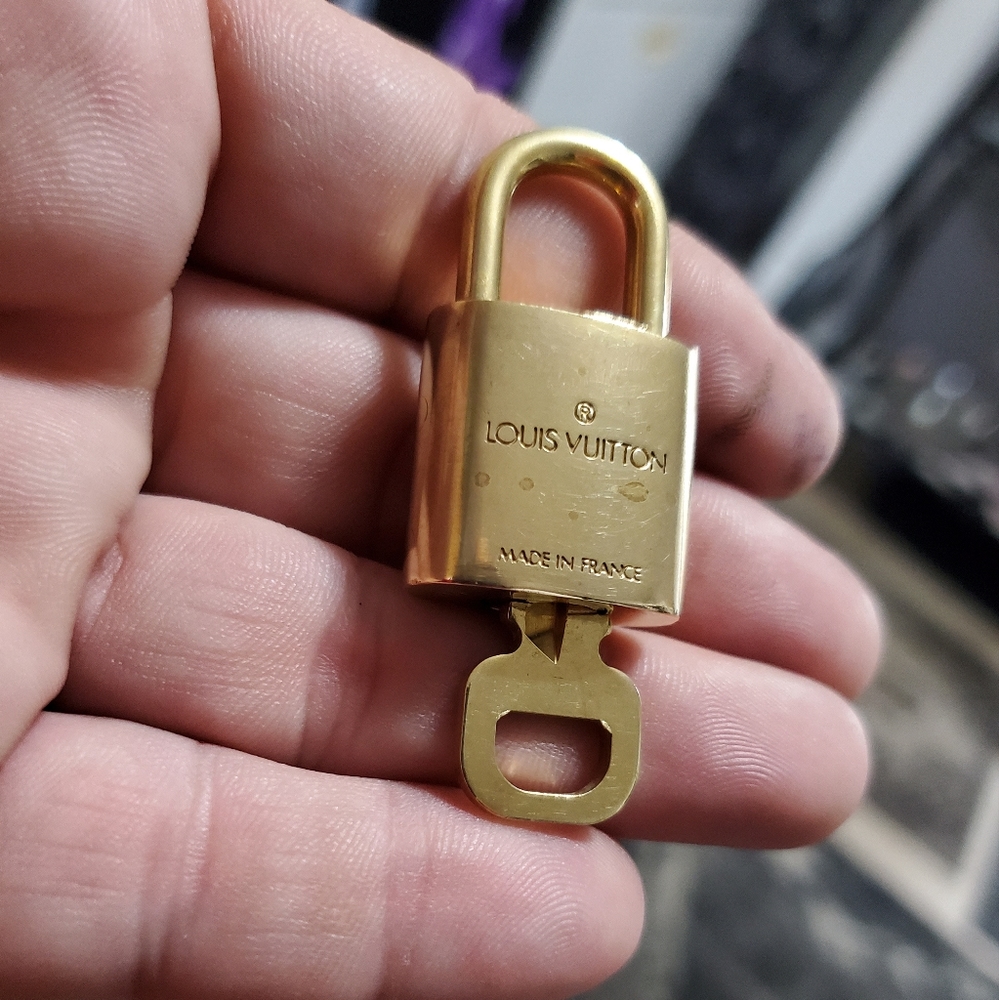 Brass Louis Vuitton Lock & Padlock Set #311